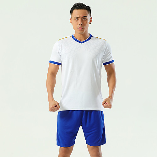 

Men's Hiking Tee shirt with Shorts Short Sleeve Clothing Suit Outdoor Lightweight Breathable Quick Dry Stretchy Autumn / Fall Spring Spandex Polyester White Yellow Red Fishing Climbing Camping