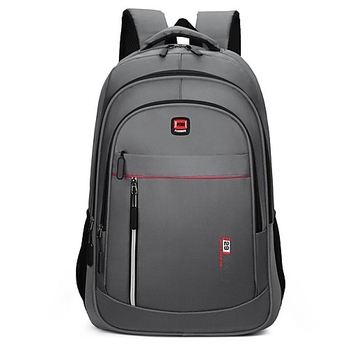 

Men's Nylon Rucksack Functional Backpack Large Capacity Zipper Daily Backpack Black Blue Gray