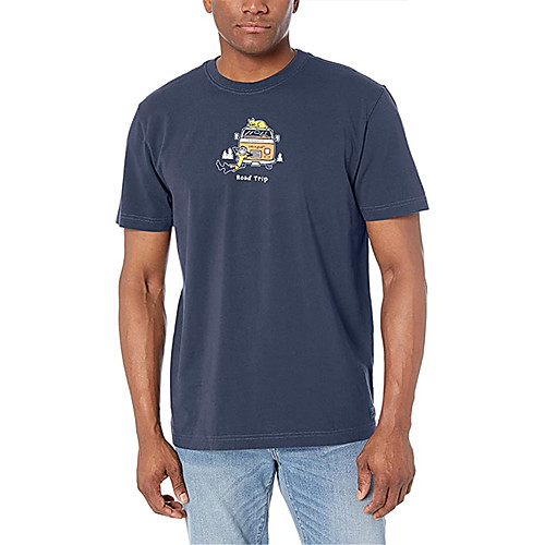 

Men's Tees T shirt Hot Stamping Graphic Prints Car Print Short Sleeve Casual Tops 100% Cotton Basic Designer Big and Tall Navy Blue