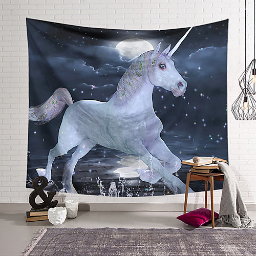 

Wall Tapestry Art Decor Blanket Curtain Hanging Home Bedroom Living Room Decoration Polyester Unicorn