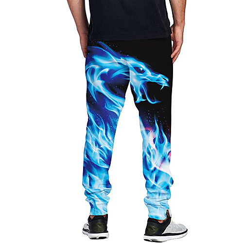 

Men's Casual Athleisure Daily Sports Jogger Pants Sweatpants Pants Dragon Full Length Drawstring Pocket 3D Print 1 2 3