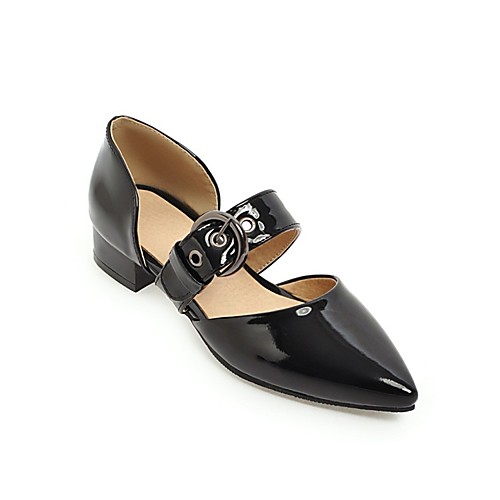 

Women's Heels Chunky Heel Pointed Toe PU Synthetics White Black Green