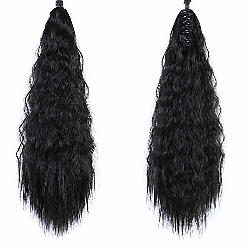 

22 inch ponytail wig women's long hair clamp natural black bandage extension extensions,2,22inches