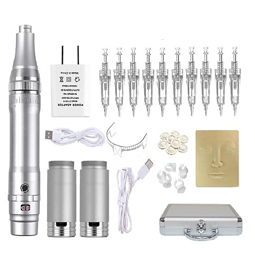 

Professional Permanent Makeup Pen Wireless Tattoo Machine Kit With 10pcs Needles Microblading Supply for Eyebrow Lip Eyeliner