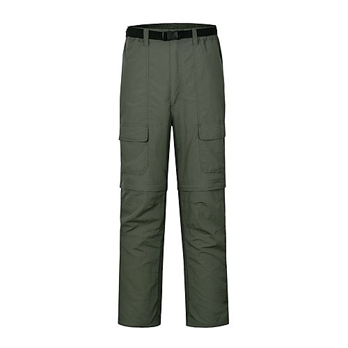 

Men's Hiking Pants Trousers Convertible Pants / Zip Off Pants Solid Color Outdoor Tailored Fit Waterproof Breathable Quick Dry Multi-Pockets Bottoms Army Green Dark Gray Khaki Hunting Fishing Climbing