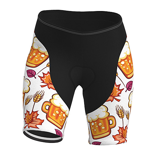 

21Grams Women's Cycling Shorts Spandex Bike Padded Shorts / Chamois Breathable Sports Leaf White Mountain Bike MTB Road Bike Cycling Clothing Apparel Bike Wear / Stretchy / Athleisure