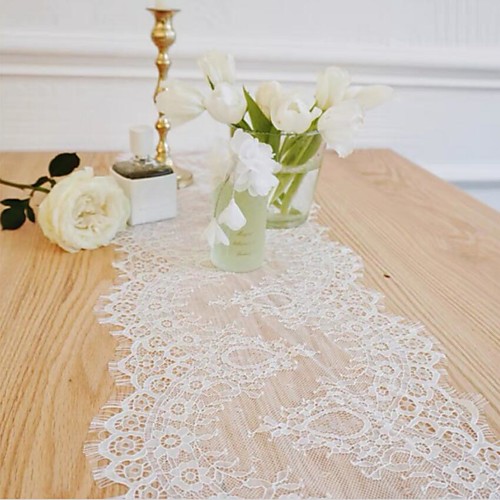 

Table Cloth Cotton Christmas Lace Solid Colored Tabel cover Table decorations for Christmas rectangule 35300 cm White lace table runner 1 pcs