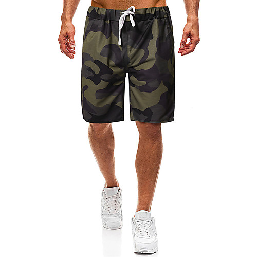 

Men's Running Shorts Sports & Outdoor Shorts Side Pockets Drawstring Fitness Gym Workout Running Training Exercise Breathable Quick Dry Soft Normal Sport Camouflage Gray Camouflage Green / Athleisure