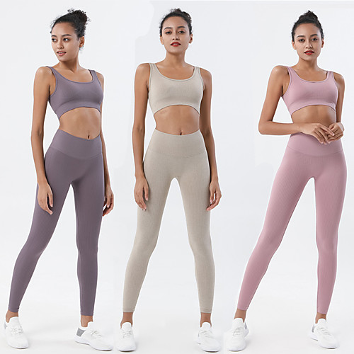 

Women's 2 Piece Activewear Set Workout Outfits Casual Athleisure Sleeveless 2pcs Winter High Waist Nylon Thermal Warm Breathable Moisture Wicking Fitness Running Jogging Exercise Sportswear Skinny