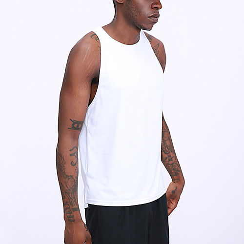 

Men's T shirt Hiking Vest / Gilet Hiking Tee shirt Sleeveless Crew Neck Vest / Gilet Tee Tshirt Top Outdoor Lightweight Breathable Quick Dry Sweat-Wicking Autumn / Fall Spring Polyester Solid Color