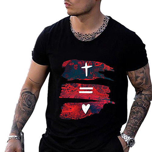 

Men's Unisex T shirt Hot Stamping Graphic Prints Plus Size Print Short Sleeve Casual Tops 100% Cotton Basic Casual Fashion Black