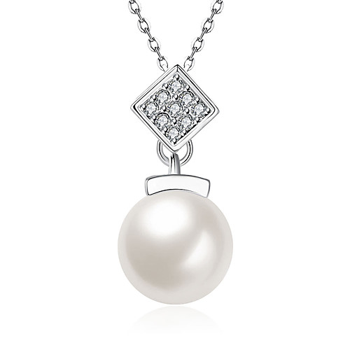 

Women's Pearl Pendant Necklace Flower Fashion Copper White 455 cm Necklace Jewelry 1pc For Anniversary Prom Birthday Party Festival