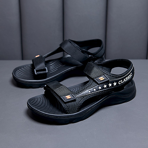 

Men's Sandals Casual Beach Daily Water Shoes Upstream Shoes PU Breathable Non-slipping Wear Proof Black Red Blue Summer
