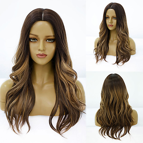 

Synthetic Wig Deep Wave Middle Part Wig Medium Length A15 A16 A17 A18 A10 Synthetic Hair Women's Cosplay Party Fashion Black Brown