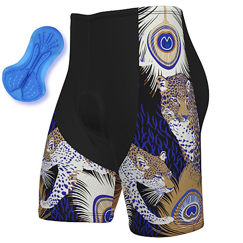 

21Grams Men's Cycling Shorts Spandex Bike Padded Shorts / Chamois Breathable Quick Dry Sports Leopard Khaki Mountain Bike MTB Road Bike Cycling Clothing Apparel Bike Wear / Athleisure
