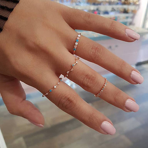 

Ring Synthetic Opal Classic Gold Resin Alloy Candy Statement Cartoon Fashion 1 set One Size / Women's
