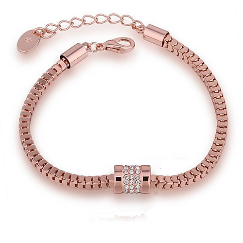 

Women's Cubic Zirconia Chain Bracelet Classic Fashion Fashion Rose Gold Plated Bracelet Jewelry Rose Gold For Anniversary Date Birthday Festival
