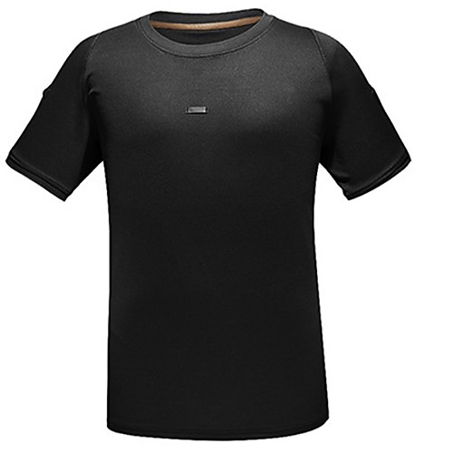 

Men's Hunting T-shirt Outdoor Breathable Ventilation Fast Dry Outdoor Summer Solid Colored Nylon Black Blue Grey