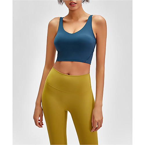 

Women's Sleeveless Running Tank Top Cropped Top Athletic Athleisure Summer Spandex Quick Dry Breathable Soft Yoga Fitness Gym Workout Running Active Training Sportswear Solid Colored Normal Black