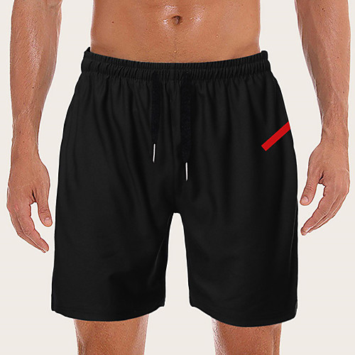 

Men's Sporty Casual / Sporty Daily Holiday Shorts Pants Graphic Short Drawstring Pocket Print Black