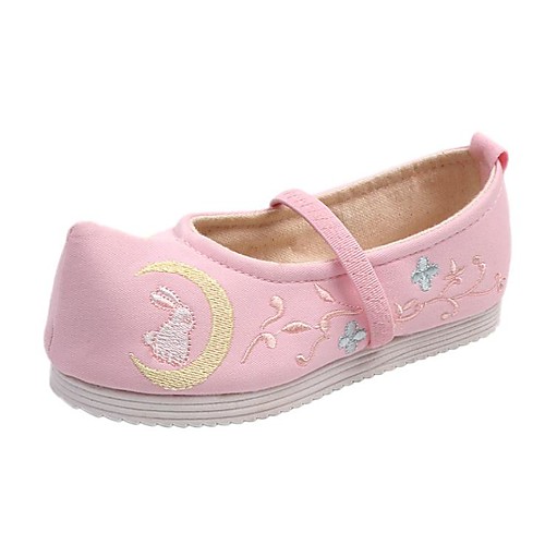 

Girls' Flats Espadrilles Cotton Little Kids(4-7ys) Big Kids(7years ) Daily Walking Shoes White Pink Fall Spring