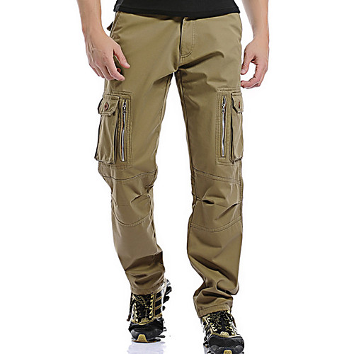 

Men's Hiking Pants Trousers Hunting Pants Tactical Cargo Pants Dust Proof Quick Dry Breathable Wearproof Fall Spring Solid Colored Cotton for Black Army Green Khaki S M L XL XXL