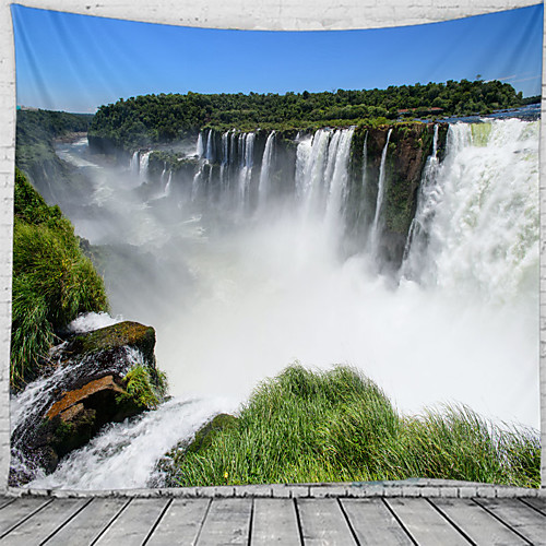 

Majestic Waterfall Scenery Wall Tapestry Art Decor Blanket Curtain Hanging Home Bedroom Living Room Decoration