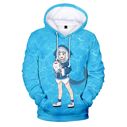 

Inspired by Gawr gura Cosplay Cosplay Costume Hoodie 100% Polyester Graphic Printing Hoodie For Men's / Women's