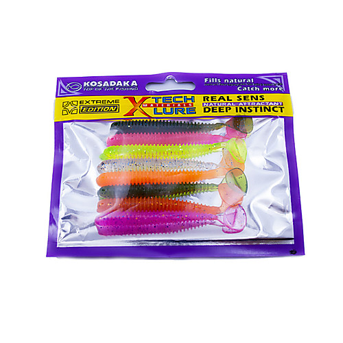 

8 pcs Fishing Lures Soft Bait Shad Paddle Tail Bass Trout Pike Lure Fishing