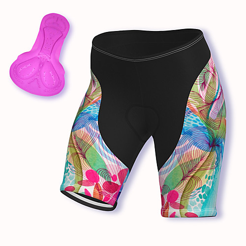 

21Grams Women's Cycling Shorts Spandex Bike Padded Shorts / Chamois Breathable Sports Floral Botanical Pink Mountain Bike MTB Road Bike Cycling Clothing Apparel Bike Wear / Stretchy / Athleisure