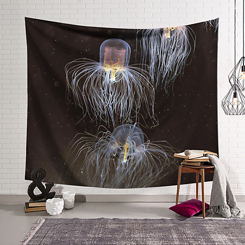 

Wall Tapestry Art Decor Blanket Curtain Hanging Home Bedroom Living Room Novelty Jellyfish Animal