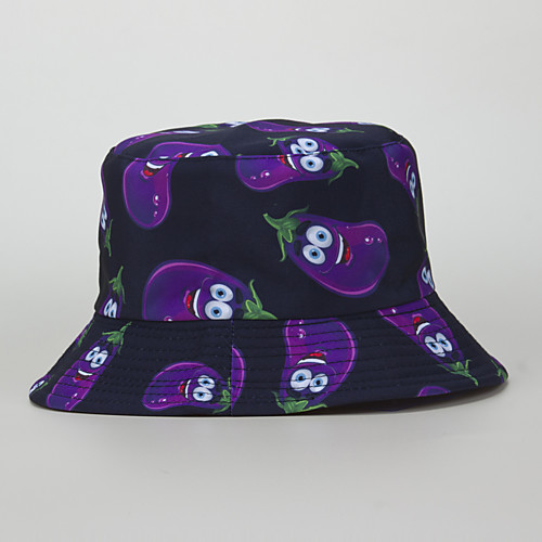 

Adults' Fishing Hat Bucket Hat Spring, Fall, Winter, Summer Athleisure Outdoor Camping & Hiking Cotton Packable Breathable UV Protection / Cartoon / Fruit