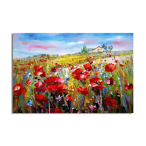 

Oil Painting Hand Painted Abstract Landscape by Knife Canvas Painting Comtemporary Simple Modern Stretched Canvas Ready to Hang