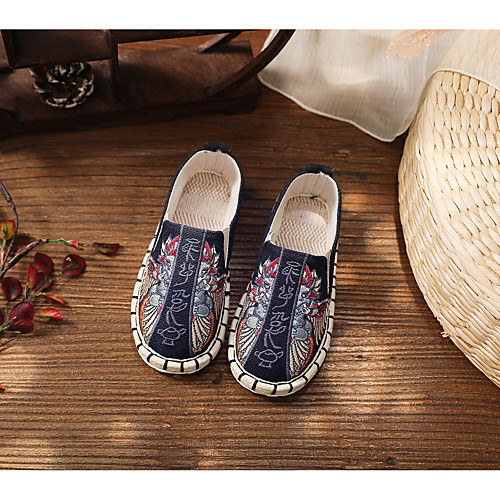 

Boys' Girls' Flats Comfort Canvas Little Kids(4-7ys) Big Kids(7years ) Daily Home Cycling Shoes Walking Shoes Flower White Blue Beige Spring Summer