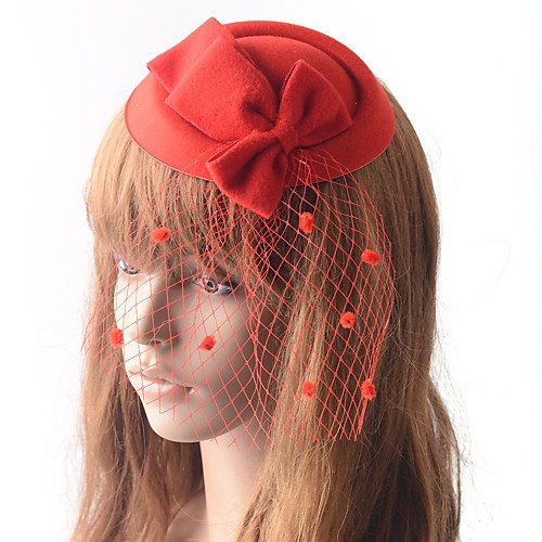 

Elegant Retro Tulle Fascinators with Bowknot / Solid 1 Piece Special Occasion / Party / Evening Headpiece