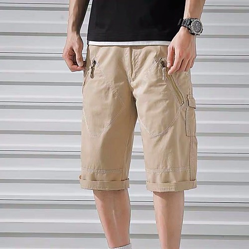 

Men's Hiking Shorts Hiking Cargo Shorts Solid Color Summer Outdoor Multi-Pockets Breathable Soft Wear Resistance Cotton Shorts Black Red Blue Grey Khaki Hunting Fishing Climbing 28 29 30 31 32