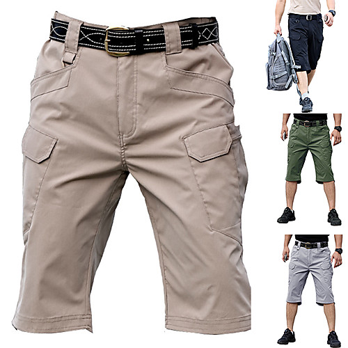 

Men's Hiking Shorts Hiking Cargo Shorts Waterproof Breathable Quick Dry Ventilation Summer Solid Colored Nylon Bottoms for Camping / Hiking Hunting Fishing Black Grey Khaki M L XL XXL XXXL