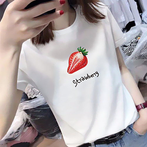 

Women's Tee / T-shirt Pure Color Crew Neck Spandex Sport Athleisure Top Short Sleeves Breathable Soft Comfortable Everyday Use Casual Daily Outdoor