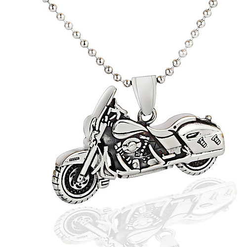 

motorcycle pendant necklace Men's Necklace titanium steel motorcycle pendant necklace trend men's retro stainless steel