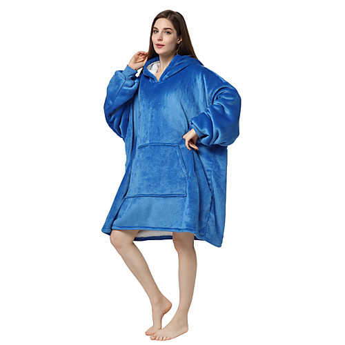 

Adults' Kigurumi Pajamas Blue Onesie Pajamas Flannel Fabric Ink Blue Cosplay For Men and Women Animal Sleepwear Cartoon Festival / Holiday Costumes