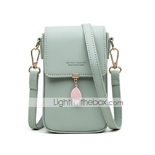 

crossbody bags for women leaf pendant card holder phone checkbook organizer snap pocket purse black