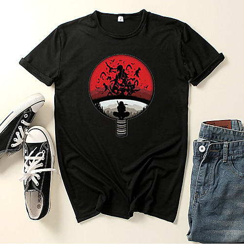 

Inspired by Naruto Uchiha Itachi Cosplay Costume T-shirt Microfiber Graphic Prints Printing T-shirt For Men's / Women's