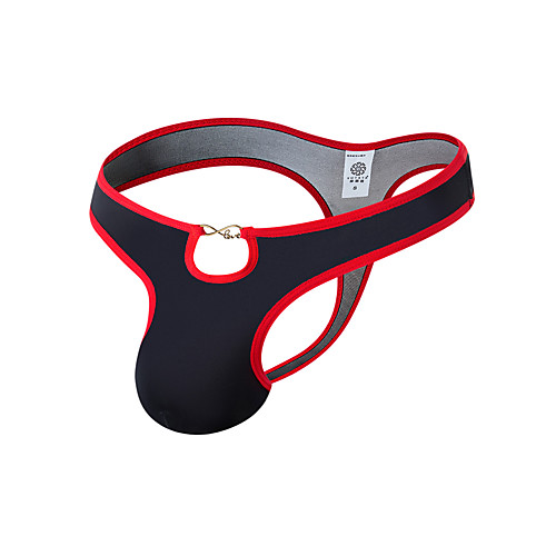 

Men's 1 Piece Basic G-string Underwear Low Waist Light Blue Black Red S M L