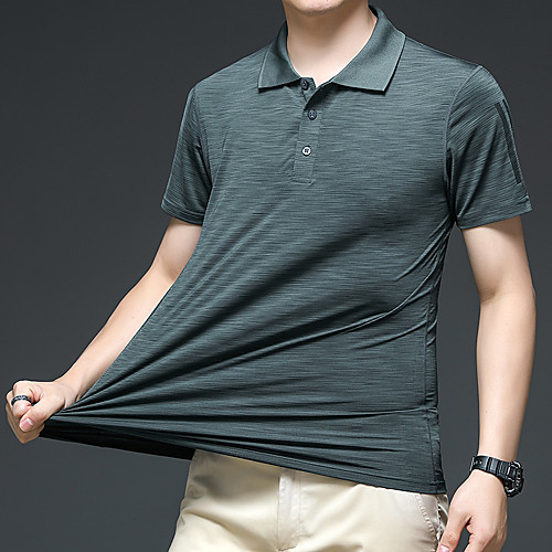 

Men's T shirt Hiking Tee shirt Short Sleeve Tee Tshirt Top Outdoor Lightweight Breathable Quick Dry Stretchy Autumn / Fall Spring Polyester Dark Grey White Black Fishing Climbing Camping / Hiking