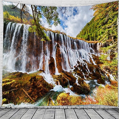 

Majestic Waterfall Scenery Wall Tapestry Art Decor Blanket Curtain Hanging Home Bedroom Living Room Decoration