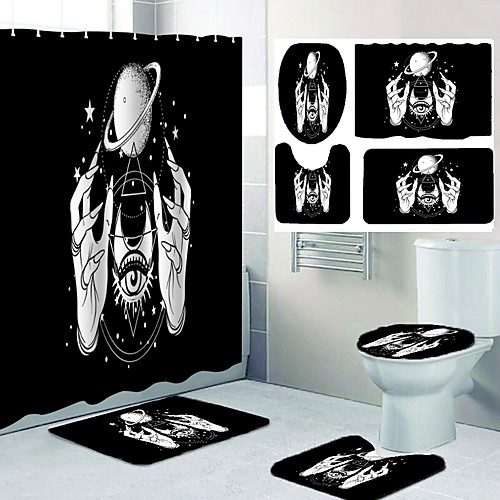 

Bathroom Shower Curtains & Hooks Casual Polyester Waterproof