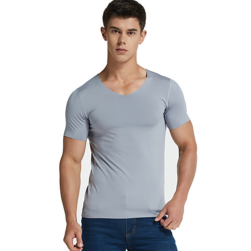 

Men's T shirt Hiking Tee shirt Short Sleeve Tee Tshirt Top Outdoor Lightweight Breathable Quick Dry Sweat wicking Spring Summer Light Blue Navy Wine Red Fishing Climbing Camping / Hiking / Caving