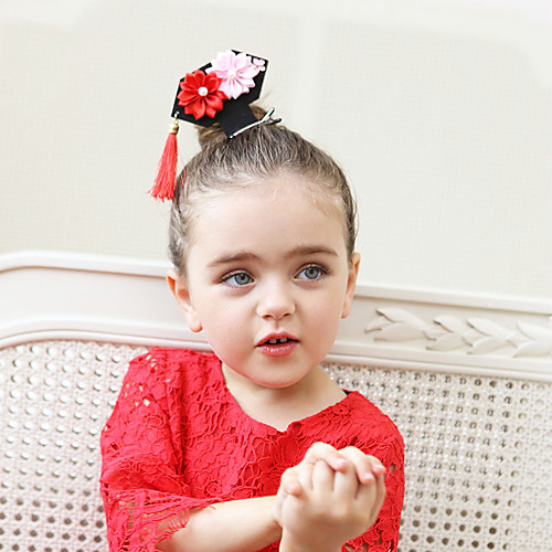 

Girls' For Gift Birthday Party Festival Tassel Fabric Red 1pc
