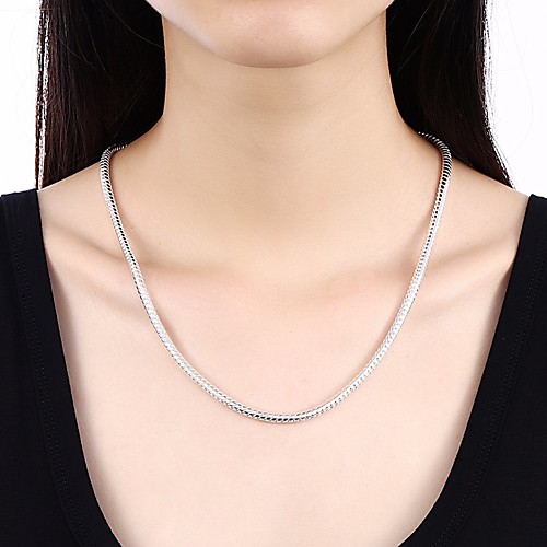 

Women's Necklace Sweet Copper Silver 50 cm Necklace Jewelry 1pc For Festival