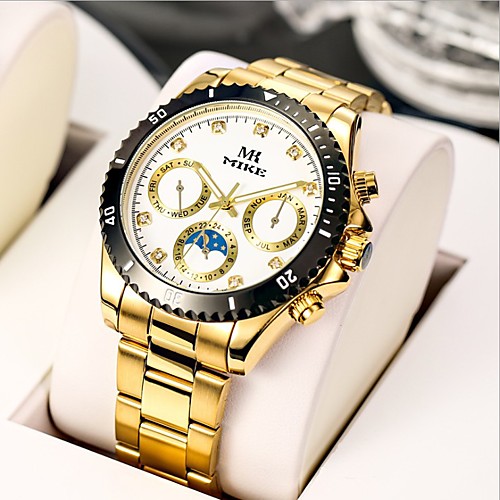 

Men's Steel Band Watches Analog Quartz Stylish Noctilucent Large Dial / One Year / Titanium Alloy